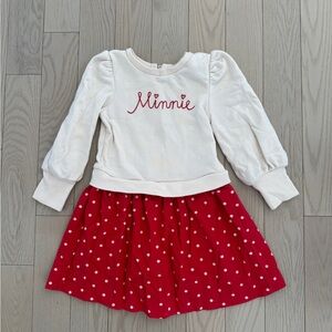 ♥️Baby Gap Girls 4T White and Red Minnie Dress